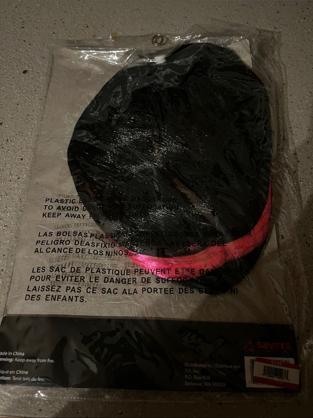 4/$20 Streaked Witch Women’s Black and Pink Costume Wig - Picture 2 of 2
